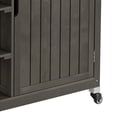 thumbnail image 6 of Dextrus Grill Carts Outdoor With Storage Cabinet and Wheels, Solid Wood Kitchen Island,Bar Cart, 6 of 6