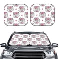thumbnail image 2 of Daiia Cartoon Poodle Dog 2PCS Car Windshield Sun Shade, Foldable Sun Shield for Car Front Window, Auto Sun Blocker Visor Protector Universal for Truck SUV Pickup-Small, 2 of 7