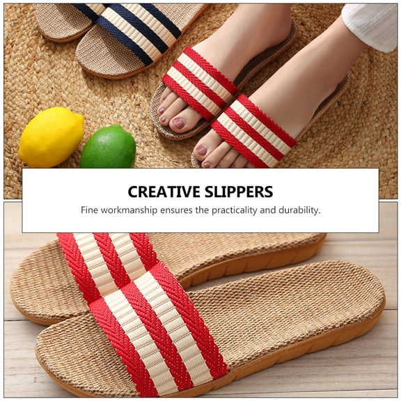 GETAJGHSD 1Pair Lightweight Red Indoor Slippers Couple Slippers Absorb Sweat
