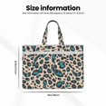 thumbnail image 3 of Handbag File Bag 15×10.6in Large Capacity Double Pocket Designed For Work Travel Travel Shopping Leopard Print Style Paleturquoise_3, 3 of 8