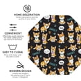 thumbnail image 4 of Pofeuu Cute Dogs Corgi Print Leather Coasters Set of 6, Round Cups Mugs Mat Pad for Home Kitchen Heat Resistant Drink Coasters,Octagon, 4 of 7