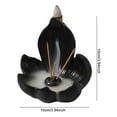 thumbnail image 5 of OIUR Lotus Incense Stick Holder Backflow Incense Burner Resin Incense Cone Holder for Incense Lovers Gift Home Table Centerpiece, 5 of 6