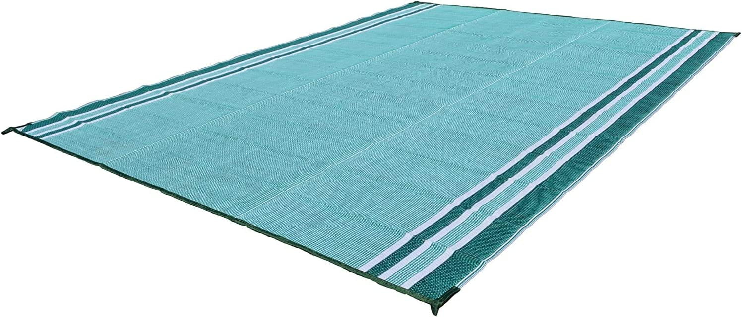 RV Patio Mat Motorhome Awning Mat Reversible Beach Mat Forest Green