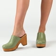 thumbnail image 5 of Journee Collection Womens Kelsy Mules Mid Block Heel Round Toe Pumps, 5 of 6