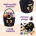 thumbnail image 3 of YOYTOO 3.6L Cute Halloween Basket for Kids, Cotton Rope Witch Hat Bat Candy Basket with Handle, Halloween Party Decorations, Trick or Treat Basket Bins, Black, 3 of 10