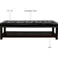 thumbnail image 3 of Bedroom & Entryway Upholstered Wooden Base Bench - Comfortable Seat With Full Sponge Filling. Construction Solid Wood Frame And Birch Legs. Soft Pu Material. 61.77"w X 19.84"d 18.08"h. Black Bench., 3 of 7