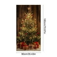 thumbnail image 3 of 35 X 71 Inch Christmas Door Cover - Christmas Tree Pattern Decoration-Christmas Day Door and Wall Decoration - Festival Party Decoration, 3 of 6