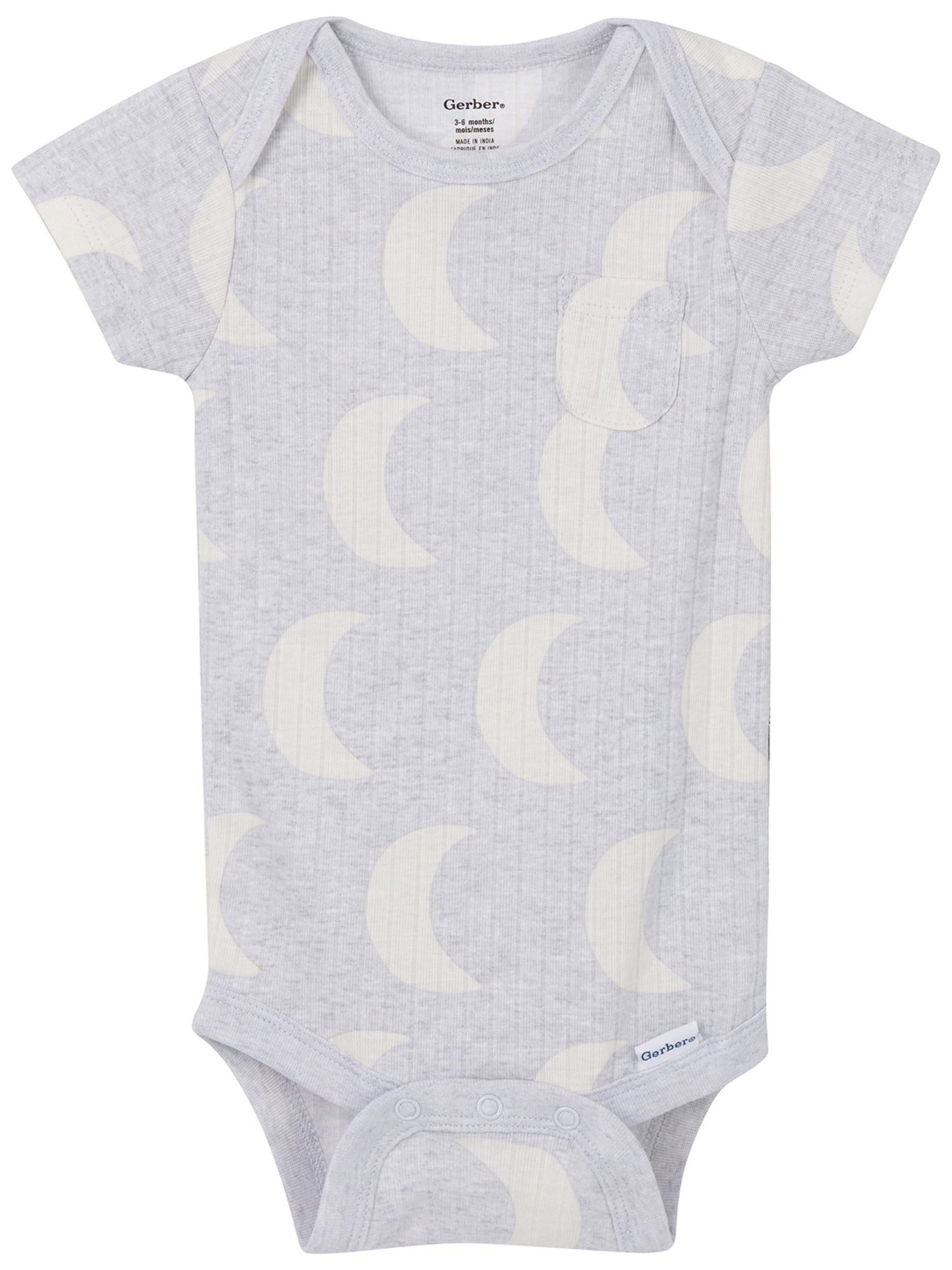 Gerber Gender Neutral Short Sleeve Variety Onesies, 3-Pack, Sizes Newborn - 6/9 Months