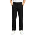 thumbnail image 2 of SERTGUTR Boys' Chino Pants Flat Front Straight Leg Stretch Fabric Adjustable Waist School Uniform Casual Daily Wear Pants, 2 of 9