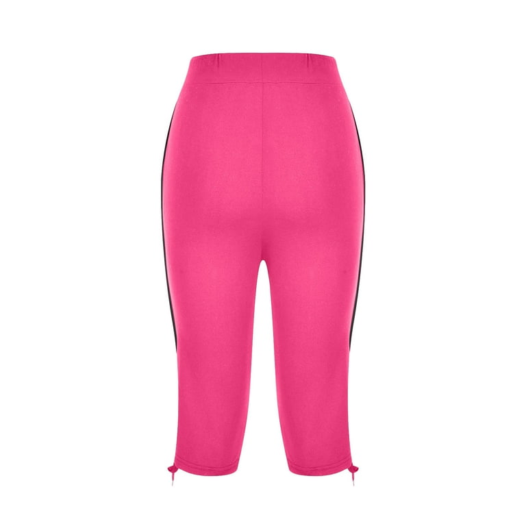Itsame Womens Capris, Slim Fitting Solid Color High Waist Yoga Gym