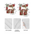 thumbnail image 5 of Christmas Swag Curtains for Living Room/Bedroom Windows, Red Cardinal Poinsettia Hut Berry Pine Needles Kitchen Curtains and Valances Set 36 Inch Length, Light Filtering Swags Valance Curtain Panels, 5 of 5