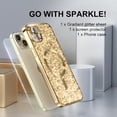 thumbnail image 6 of Magnetic for iPhone 15 Case Compatible with MagSafe [Military Grade Drop Protection] Full Camera Lens Protector Plating Glitter Soft Phone Case for Women Girls, Gold, 6 of 14