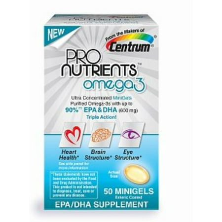 Centrum ProNutrients, Omega 3, minigels 50 bis (Paquet de 4)