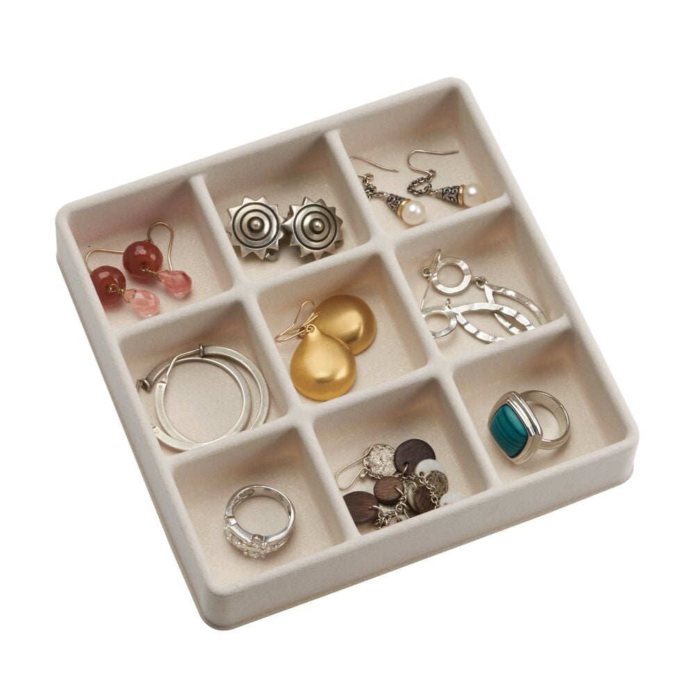 Interdesign 3 Jewelry Box - Clear Ivory