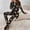 Vintage Black Floral, variant on Women's Milk Silk Sleepwear Long Sleeve Pajama Set Black and White Wild 2 Piece Loungewear