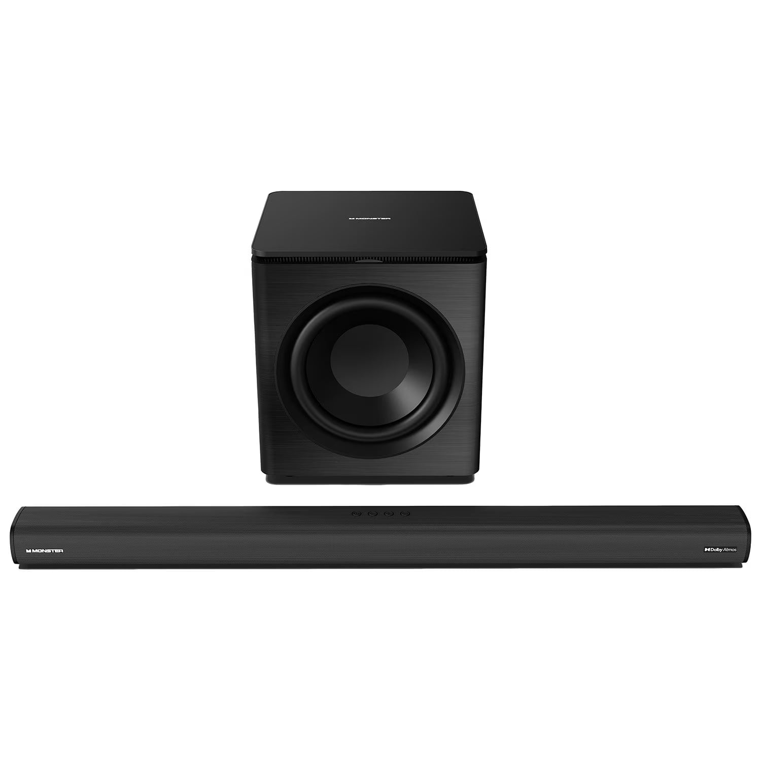 Monster MNSBA44H Soundstage Pro Dolby Atmos 7.1.2 Channel Soundbar with 12" Wireless Subwoofer, Black