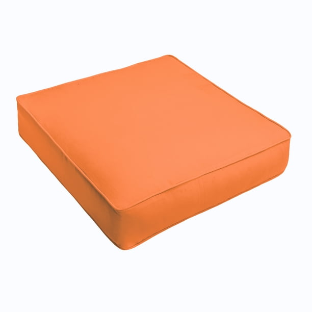 Bright Orange Indoor/Outdoor Deep Seating Cushion, Corded
