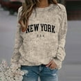 thumbnail image 2 of BOOMNY Womens Sweater Long Sleeve Sweaters for Women Letter Embroidery Crewneck Knit Pullover Trendy Tops 2025 Fall Winter Knitwear, 2 of 4
