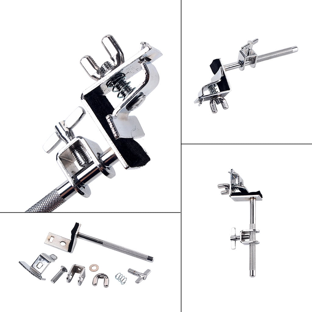 Metal Bass Drum Hoop Mounted Cowbell Holder Clamp for Drummer Drum Hardware
