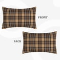 thumbnail image 2 of Balery khaki coffee plaid Bedding Queen Pillow Cases - Envelope Closure - Soft Brushed Microfiber Fabric - Shrinkage and Fade Resistant Pillow Cases-16"x24", 2 of 6