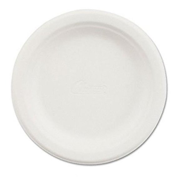 Huhtamaki 21225 6 in. Dia. Classic White Molded Fiber Round Plate - Case of 1000
