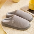 thumbnail image 4 of XIMIN Women Men Cotton Slippers Stripe Non-slip Soft Plush Slippers Home Indoor Bedroom Shoes Cozy Slippers Corduroy House Slippers Winter Autumn Warm Slippers, 4 of 4