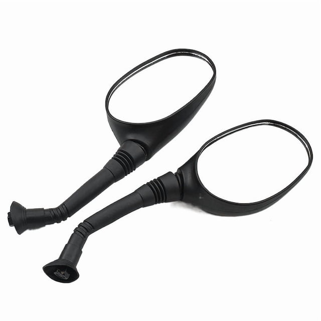 2pcs 6mm 8mm Motorcycle Rearview Mirror E-Bike Rearview Mirrors Electromobile Back Side Convex Mirror Classic Oval