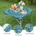 thumbnail image 4 of Colorful Boho Floral Square Tablecloth 36x36 Inch with Elastic Hem for Table Protection, 4 of 6
