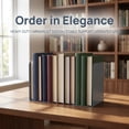 thumbnail image 3 of Unique Bargains Expandable L-Shaped Bookends with Compartments Home 2 Pcs Moonlight Grey 5.2"L x 4.1"W x 7.7"H, 3 of 5