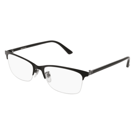 gucci men's eyeglasses gg0132oj gg/0132/oj 001 black titanium optical frame 56mm