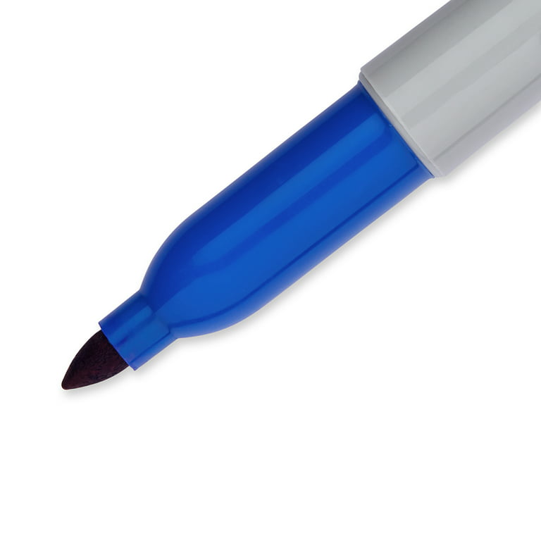 SHARPIE Permanent Markers, Chisel Tip, 6-Count (Blue)