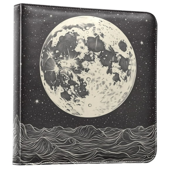 FORMRS 3 Ring Photo Album 4"x6" Self Adhesive Large Capacity PU Leather Cover, Beige Moon