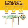 thumbnail image 4 of Happy St. Patrick's Day Table Cloths for 3 Foot Rectangle Tables, Green Gnomes Lucky Leaves Clovers Patio Waterproof Elastic Fitted Tablecloths, Washable Rectangular Table Cover for Camping, 4 of 8