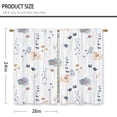 thumbnail image 2 of Blue Floral Kitchen Curtains Watercolor Flower Wildflower Boho Small Short Cafe Window Curtains Farmhouse Rustic Leaf Botanical Rod Pocket Bathroom Tier Window Treatment Drapes (26x24 Inch), 2 of 6