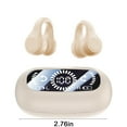 thumbnail image 4 of Christmas Gifts Liweisiy Bones Conduction Bluetooth Earphones With Non In Ear Clip Style Sports Digital Display And Long Battery Life Wireless Earphones D2089 Beige Free Size, 4 of 7