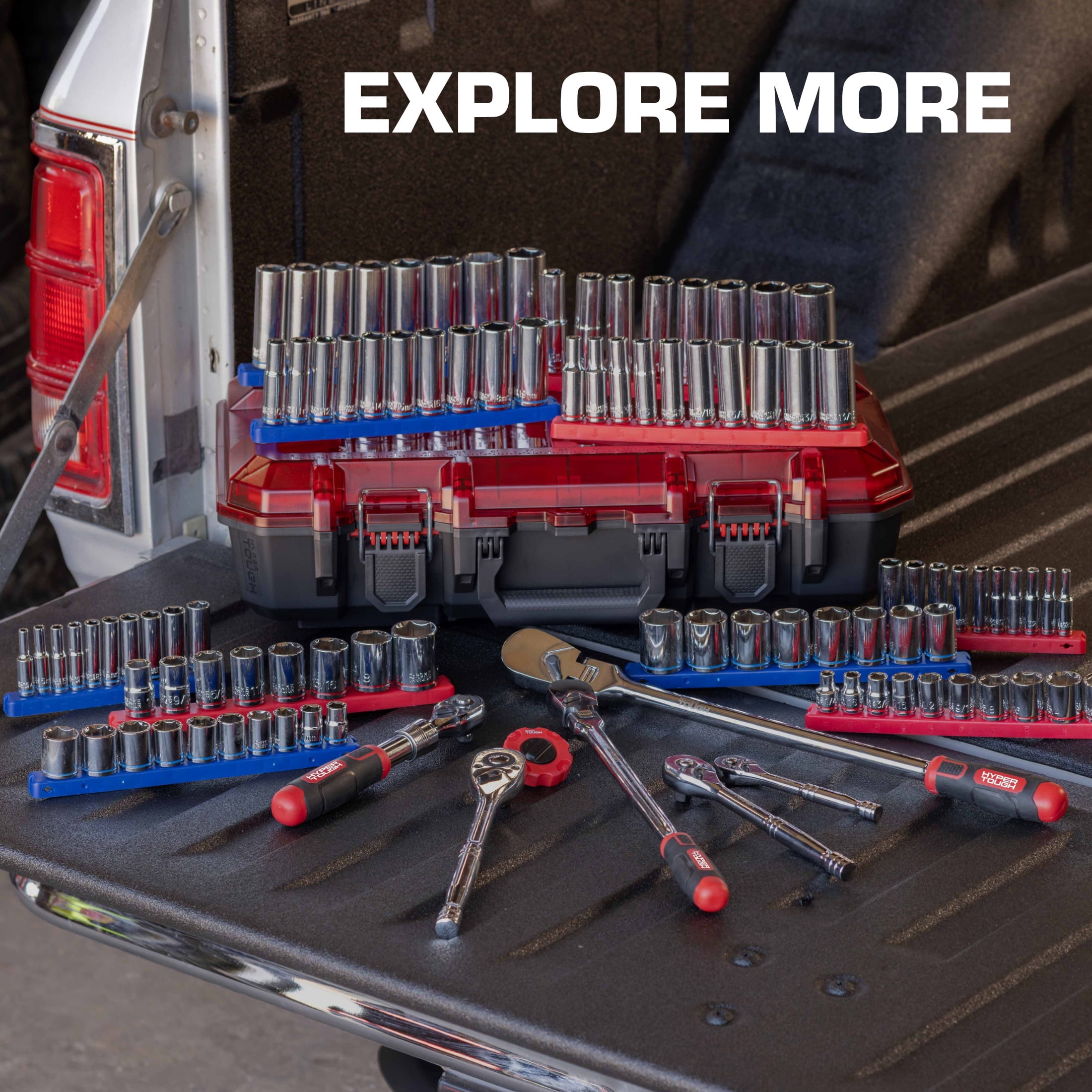 Hyper Tough 36-Piece 3/8 in Drive Metric CRMO Impact Socket Set