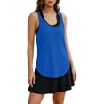 thumbnail image 4 of LiuXxxx Women's Casual Fashion Solid Backless Workout Yoga Tank Top Activewear Blue XXL, 4 of 7
