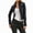 Black, variant on Zefriona Womens Slim Fit Denim Jacket Beaded Detail Long Sleeve Button Down Casual Jean Coat Blue Size L