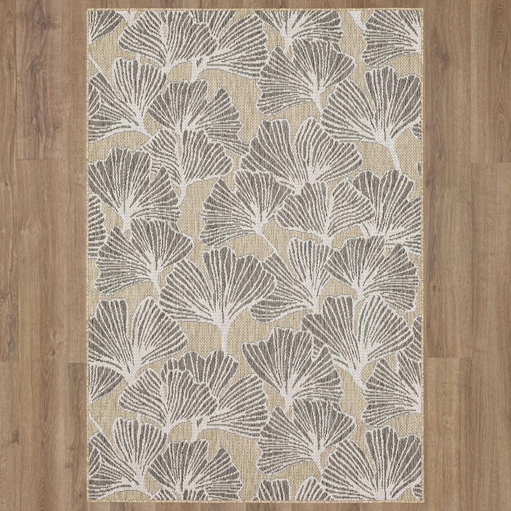 Mohawk Home Jade Butterfly Outdoor Area Rug, Beige, 5' 3" x 7' 6"