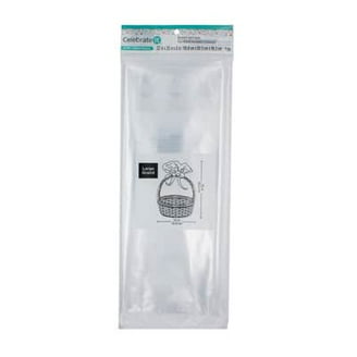 Celebrate It Jumbo Clear Basket Gift Bags, 12 Count - 28"x32"x8" Polypropylene