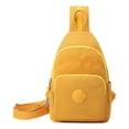 thumbnail image 2 of VeFlora Women & Men Multi-Pocket Sling Crossbody Bag, Adjustable Water-Resistant Chest Backpack, Lightweight Casual Purse for Work Travel Outdoor Daily Use(Gold/One Size), 2 of 4