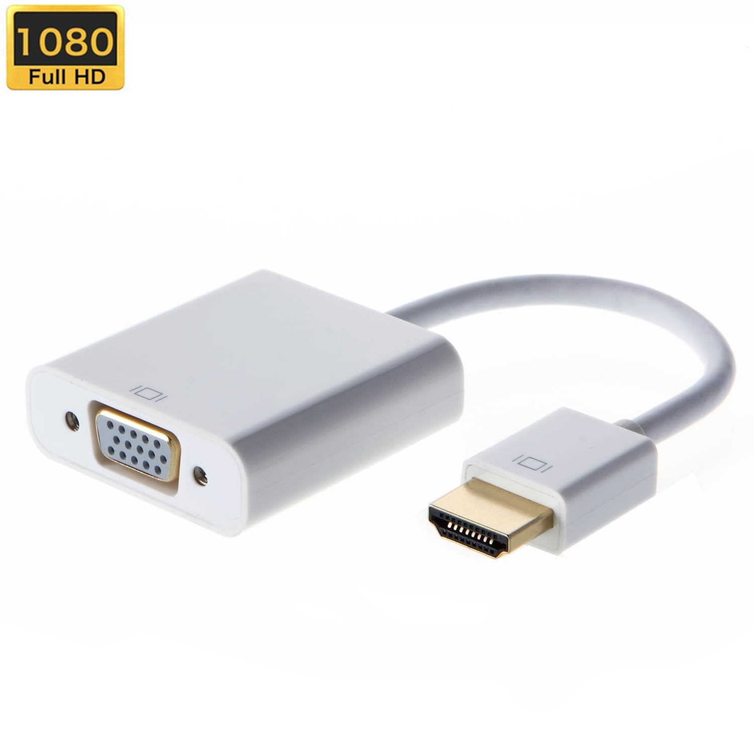for Computer Laptop HXHANG HDMI to VGA Desktop Gold-Plated HDMI to VGA Adapter PC Male to Female HDTV,White Monitor Projector 