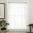 thumbnail image 4 of White Semi Sheer Curtains Drapes for Living Room, Bedroom, French Doors Window 54 Inches Long, Modern Simple White Backdrop Rod Pocket Chiffon Curtain Drapery Voile Draperies Panel, 4 of 6