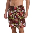 thumbnail image 2 of KLL Leaf And Fruit Men's Casual Summer Beach Shorts Hawaiian Shorts with Pockets-XX-Large, 2 of 5