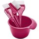 thumbnail image 5 of ZHAOCHENG Juego de tinte para cabello de salón de primera calidad, paquete de 5 pinceles y cuencos para teñir el cabello tú mismo, decolorado (fucsia), 5 of 5