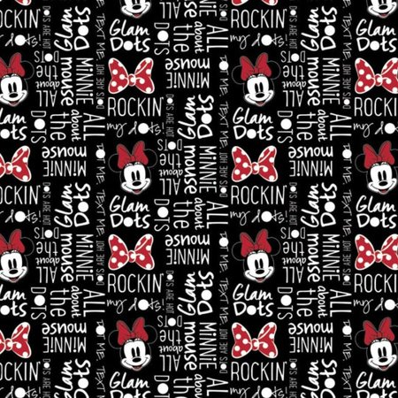 

Handmade Placemat or Table Runner Minnie Mouse Black