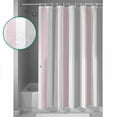 thumbnail image 3 of Extra Long Shower Curtain 72x96 Inch, Pink Grey Striped Shower Curtain Waterproof Bathroom Decor Geometric Vertical Stripes Minimalist Fabric Bath Curtain Set Accessories with Hooks, 3 of 6