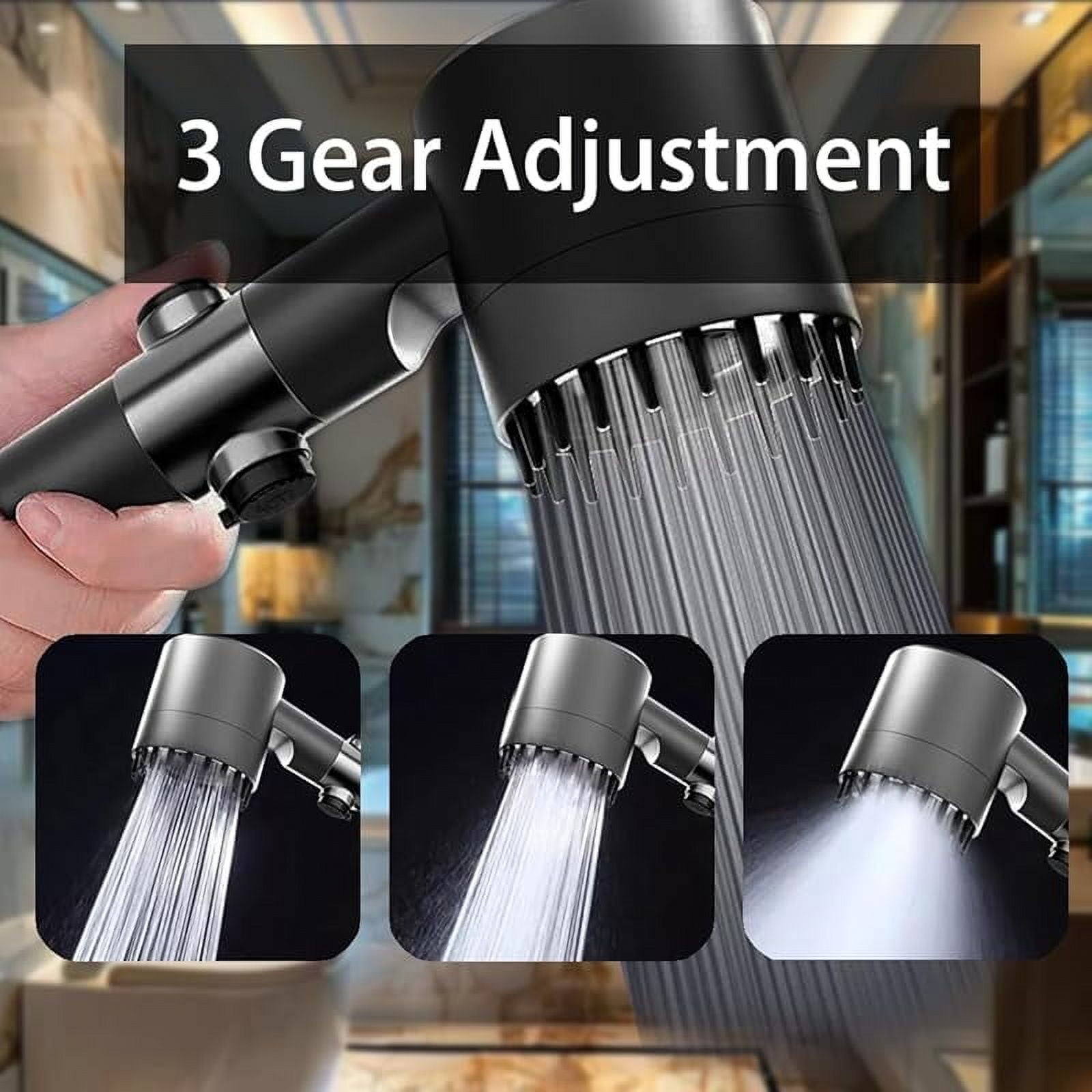 Drivse Showerhead, Ion Drops Shower Head, DrivseTurbo with Built-in Filter Handheld Turbo Showerhead (1 Set) (2PCS)
