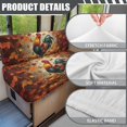 thumbnail image 6 of FOR U DESIGNS Rooster Chicken Maple Leaf Print RV Dinette Cushion Covers Stretch Replacement Camper Cushion Slipcover Waterproof RV Couch Cover, 1 Backrest Covers and 1 Bench Covers, 6 of 7