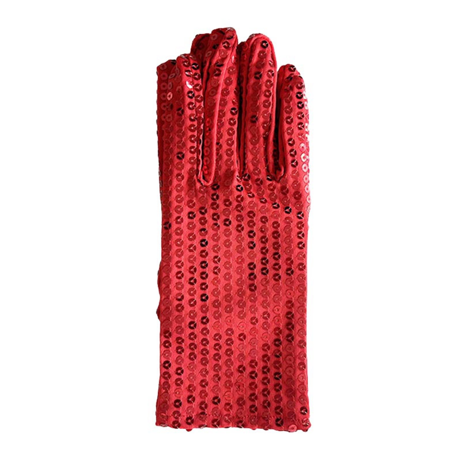 Paillettenhandschuhe Für Damen – Glitzer-Handschuhe Für Partys, 80er/90er Looks, Halloween & Auftritte